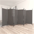 Bowery Hill Contemporary 6-Panel Room Divider in Anthracite Fabric