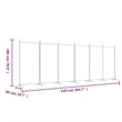 Bowery Hill Contemporary 6-Panel Room Divider in Black Fabric