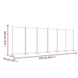 Bowery Hill Contemporary 6-Panel Room Divider in Black Fabric