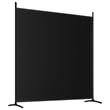 Bowery Hill Contemporary 2-Panel Room Divider in Black Fabric