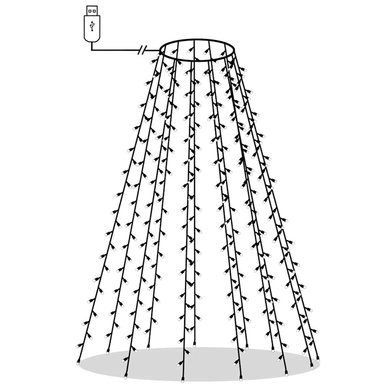 Bowery Hill PVC Standard Water Resistant Tree Light in Green