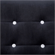 Bowery Hill Contemporary Polyester Medium Loveseat in Black Polyester