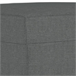 Bowery Hill Contemporary Metal Sofa Set in Dark Grey Polyester Fabric