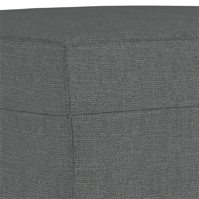 Bowery Hill Contemporary Metal Sofa Set in Dark Grey Fabric Polyester