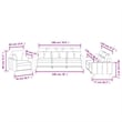 Bowery Hill Contemporary Polyester 3 Piece Sofa Set in Dark Gray