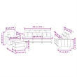 Bowery Hill Contemporary Sofa Set in Dark Grey Finish Fabric