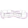 Bowery Hill Contemporary Faux Leather Sofa Set in Black Finish