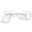 Bowery Hill Contemporary Medium Sofa Set in Black Faux Leather