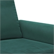 Bowery Hill Contemporary Velvet Sofa Set in Dark Green Finish