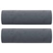 Bowery Hill Contemporary 2-Seater Sofa in Dark Grey Polyester Velvet