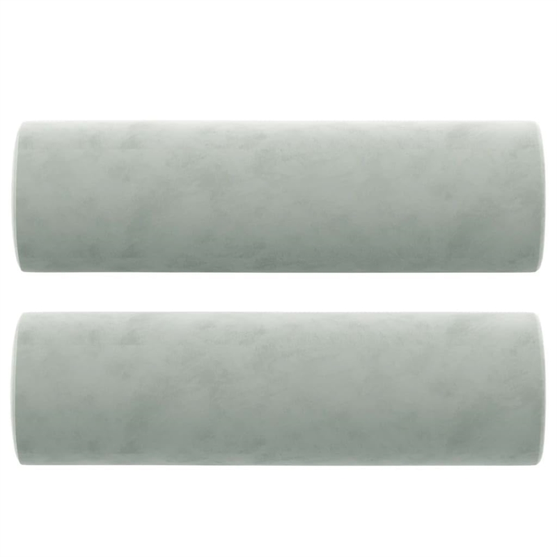 Bowery Hill 2-Seater Sofa with Removable Covers in Light Grey Velvet