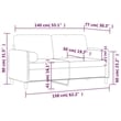 Bowery Hill Metal 2-Seater Sofa in Dark Gray Polyester Velvet