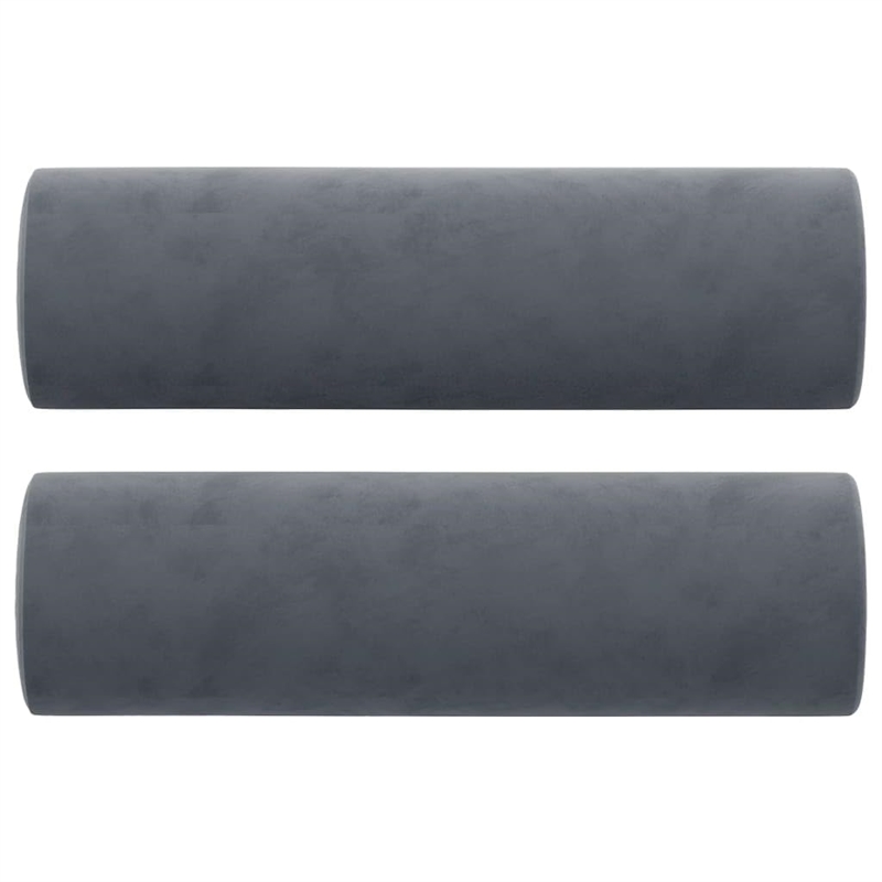 Bowery Hill Metal 2-Seater Sofa in Dark Gray Polyester Velvet