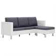 Bowery Hill Modern / Contemporary Sofa in White Faux Leather