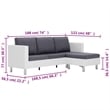 Bowery Hill Modern / Contemporary Sofa in White Faux Leather