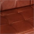 Bowery Hill Contemporary Durable Sofa in Brown Real Goat Leather