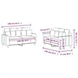Bowery Hill Modern / Contemporary Sofa Set in Black Finish Fabric
