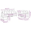 Bowery Hill Contemporary Metal Sofa Set in Dark Grey Polyester Fabric