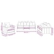 Bowery Hill Contemporary 3Piece Sofa Set in Light Gray Velvet