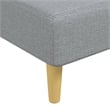 Bowery Hill L-Shaped Sofa Bed in Light Gray Fabric Polyester