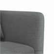 Bowery Hill Contemporary L-Shaped Sofa Bed in Dark Grey Polyester