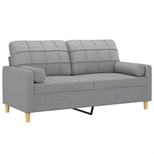 Bowery Hill Contemporary 55.1&quot 2-Seater Sofa in Light Grey Polyester
