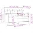 Bowery Hill Contemporary 2-Seater Sofa in Dark Grey Fabric Polyester