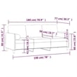Bowery Hill Metal 3-Seater Sofa in Dark Gray Polyester Velvet
