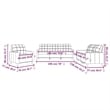 Bowery Hill Contemporary Metal Sofa Set in Dark Grey Polyester Fabric