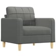 Bowery Hill Contemporary Metal Sofa Set in Dark Grey Polyester Fabric