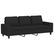 Bowery Hill Modern / Contemporary Sofa Set in Black Finish Fabric