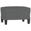 Bowery Hill Contemporary Metal Sofa Set in Dark Grey Polyester Fabric