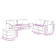 Bowery Hill Contemporary Faux Leather Sofa Set in Black Finish