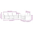 Bowery Hill Contemporary 2 Piece Sofa Set in Light Gray Velvet