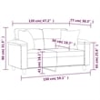 Bowery Hill Contemporary Polyester 2-Seater Sofa in Dark Gray
