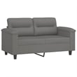 Bowery Hill Contemporary Polyester 2-Seater Sofa in Dark Gray
