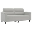 Bowery Hill Contemporary Metal 2-Seater Sofa in Light Grey Finish