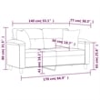 Bowery Hill Contemporary Metal 2-Seater Sofa in Light Grey Finish