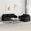 Bowery Hill Modern / Contemporary Sofa Set in Black Finish Fabric