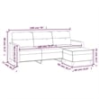 Bowery Hill Contemporary 3-Seater Sofa with Footstool in Dark Grey