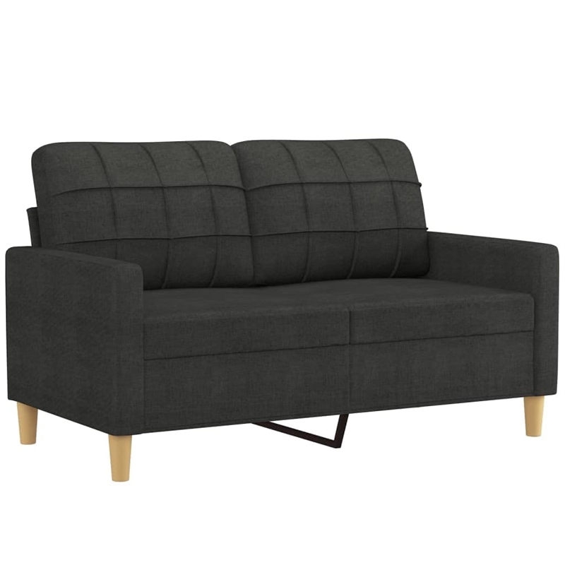 Bowery Hill 2-Seater And 3-Seater Sofa Set in Black Polyester