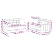 Bowery Hill Contemporary Faux Leather Sofa Set in Black Finish