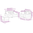Bowery Hill Contemporary Faux Leather Sofa Set in Black Finish