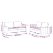 Bowery Hill Modern / Contemporary Fabric Sofa Set in Black Finish