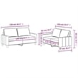 Bowery Hill Contemporary Metal Sofa Set in Black Fabric Polyester