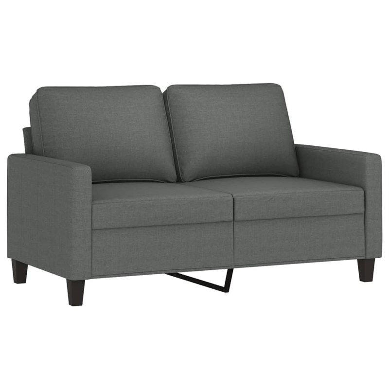 Bowery Hill 3 Piece Sofa Set with Cushions in Dark Gray Fabric