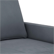 Bowery Hill Contemporary 2 Piece Sofa Set in Dark Gray Velvet