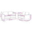 Bowery Hill Modern / Contemporary Fabric Sofa Set in Black Finish