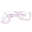 Bowery Hill Contemporary Faux Leather Sofa Set in Black Finish