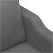 Bowery Hill Contemporary Metal Large Sofa Set in Dark Grey Fabric